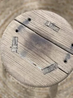 Sale – pyöreä jakkara #719 natural Vanhat Puuhuonekalut