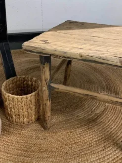 Sale – sohvapöytä neliö #808, natural Vanhat Puuhuonekalut