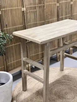 lyhyt sivupöytä #644, natural Vanhat Puuhuonekalut