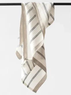 Hot - Keittiöpyyhe Maya pellavaa, navy stripe Keittiötekstiilit