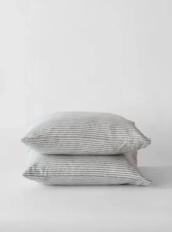 New - pellavaiset raitatyynyliinat 2kpl, grey/white 50x60 Sisustustyynyt|Sisustustyynyt