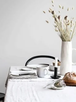 New - pellavapöytäliina 160x330, valkoinen Keittiötekstiilit