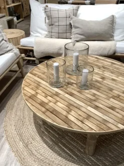 Sale - bambuinen pyöreä sohvapöytä 100cm Bambupöydät