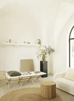 - taitettava aurinkopeti, valkoinen Bambuaurinkopedit|Piha Ja Terassi