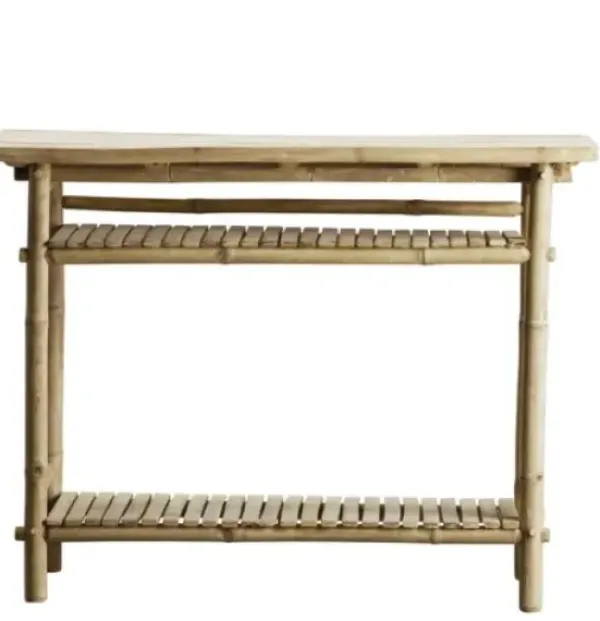 New bambuinen sivupöytä, 90x37x76 cm Bambupöydät