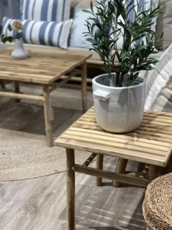 New bambupöytä 70x70x45 cm Bambupöydät|Piha Ja Terassi