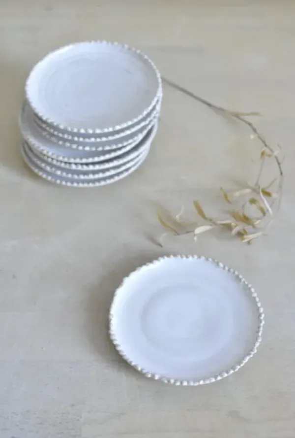 Online - helmilautanen Ø12cm, valkoinen Astiat