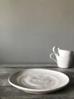 - Keraaminen kulho M, valkoinen Astiat