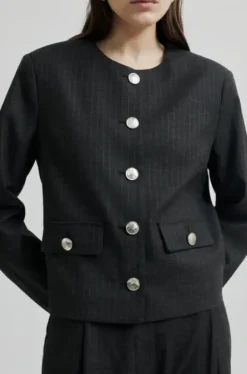 New Wake lyhyt bleiseri, dark grey melange Bleiserit Ja Liivit|Juhlavaatteet