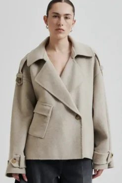 Discount Walance lyhyt villakangastakki, beige melange Ulkotakit Ja -Liivit|Uutuudet