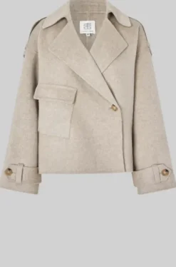 Discount Walance lyhyt villakangastakki, beige melange Ulkotakit Ja -Liivit|Uutuudet