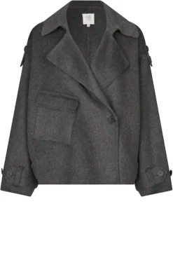 Discount Walance lyhyt villakangastakki, dark grey melange Ulkotakit Ja -Liivit|Uutuudet