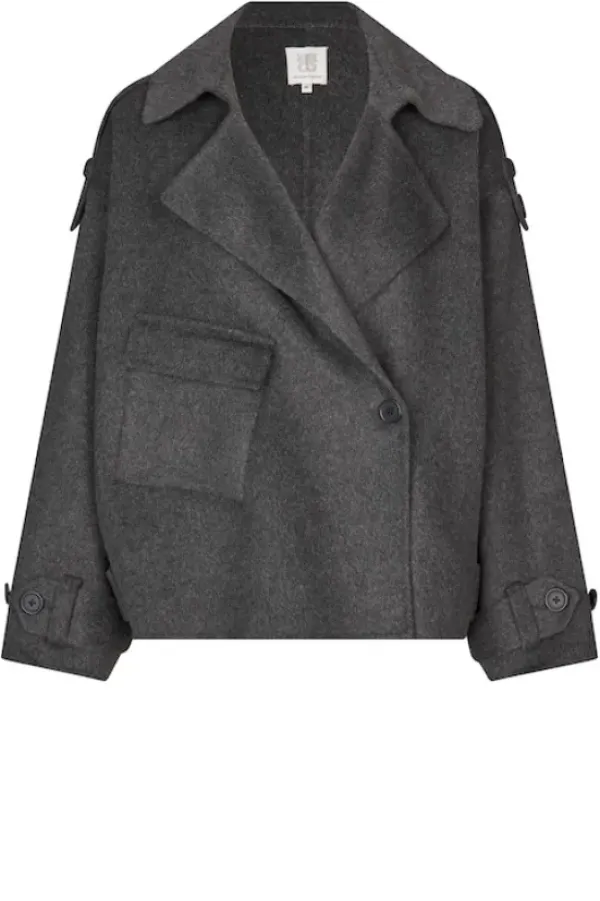 Discount Walance lyhyt villakangastakki, dark grey melange Ulkotakit Ja -Liivit|Uutuudet